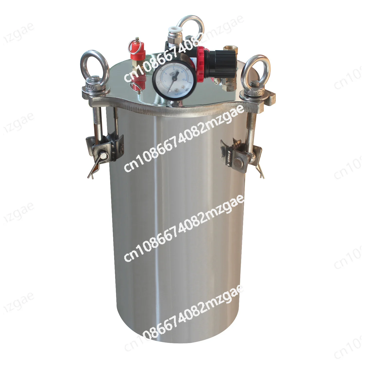 Stainless Steel Pneumatic Pressure Barrel, Dispenser Pressure Tank with Vacuum Chamber for Paint & Liquid Dispensing