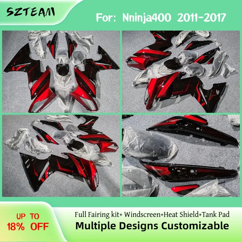 

Fairing Kit for Kawasaki Ninja400 2011 2012 2013 2014 2015 2016 2017 Injection Motorcycle Body Cover Fairings EX400R 11-17