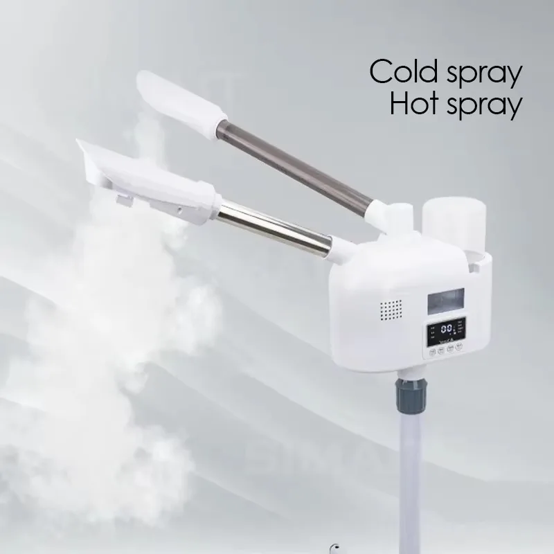 Dual-Pipe Hot & Cold Facial Steamer, LED Touch Control for Pore Cleansing, Hydration & Deep Skin Care
