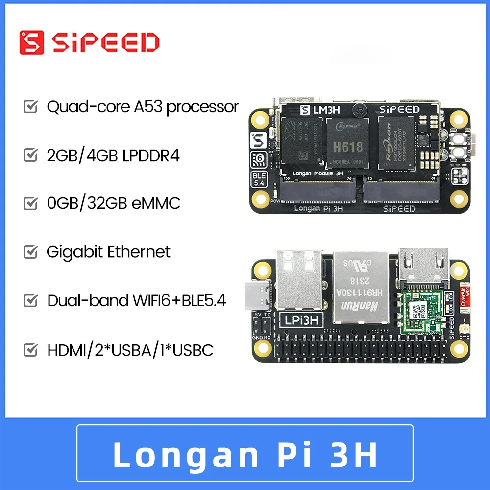 sipeed longan tv box development board allwinner h618 4k wi fi lpi3h 01