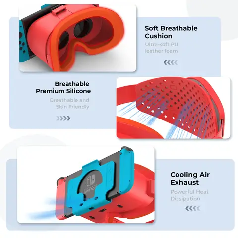 STARTRC निंटेंडो स्विच/स्विच OLED मॉडल NS स्विच वर्चुअल रियलिटी ग्लास के लिए उन्नत VR हेडसेट, एडजस्टेबल लेंस स्ट्रैप के साथ 6 best sales वीआर निन्टेंडो स्विच - №2