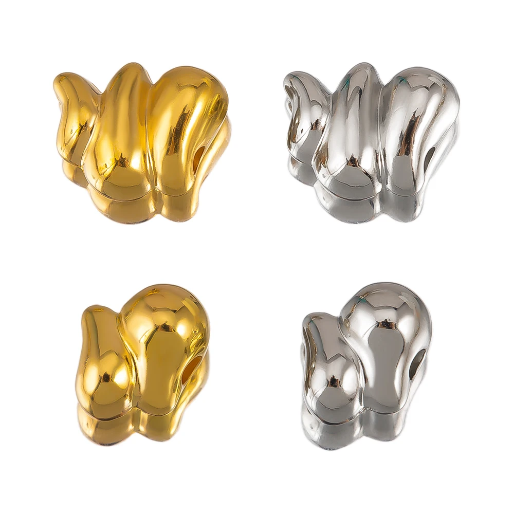 

50Pcs 10/14mm ABS Plastic Gold Steel Color Irregular Beads Loose Spacer Beads For DIY Jewelry Making Bracelet Accessories Making