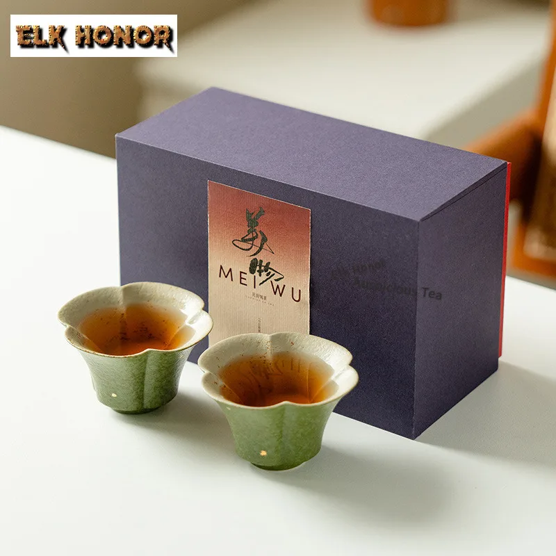 

Чайная чашка ручной работы 60 мл, зеленый мандарин с золотыми вкраплениями, для дегустации чая, медитации, чаша мастера Чазан, подарок