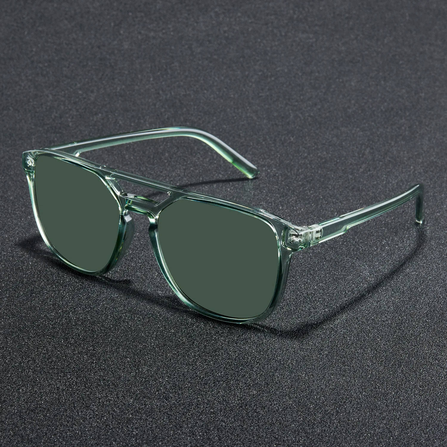 

​Double Bridge Polarized Sunglasses Men, Retro Square Frame UV400 for Outdoor Sports, Fashionable Driving Glasses​