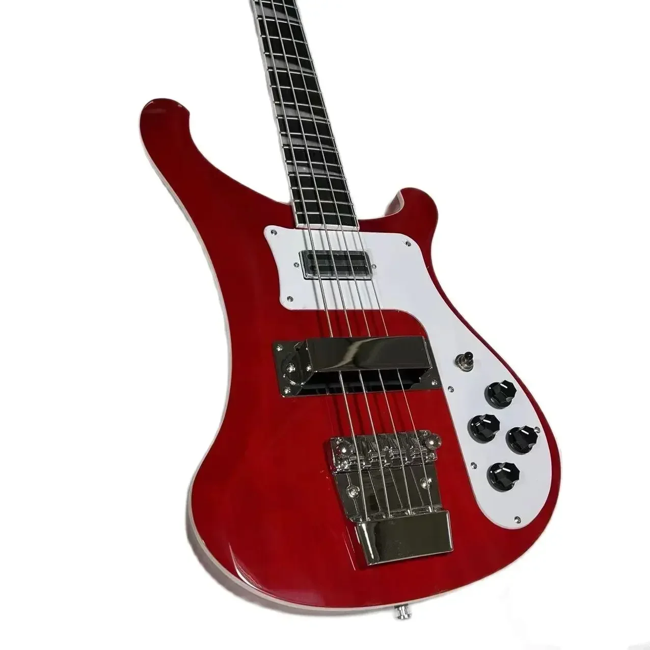 Rickenbacker  4003 Bass Electric Guitar Transparent Red Color Chrome Hardware High Quality Guitarra Custom Guitar  Free Shipping