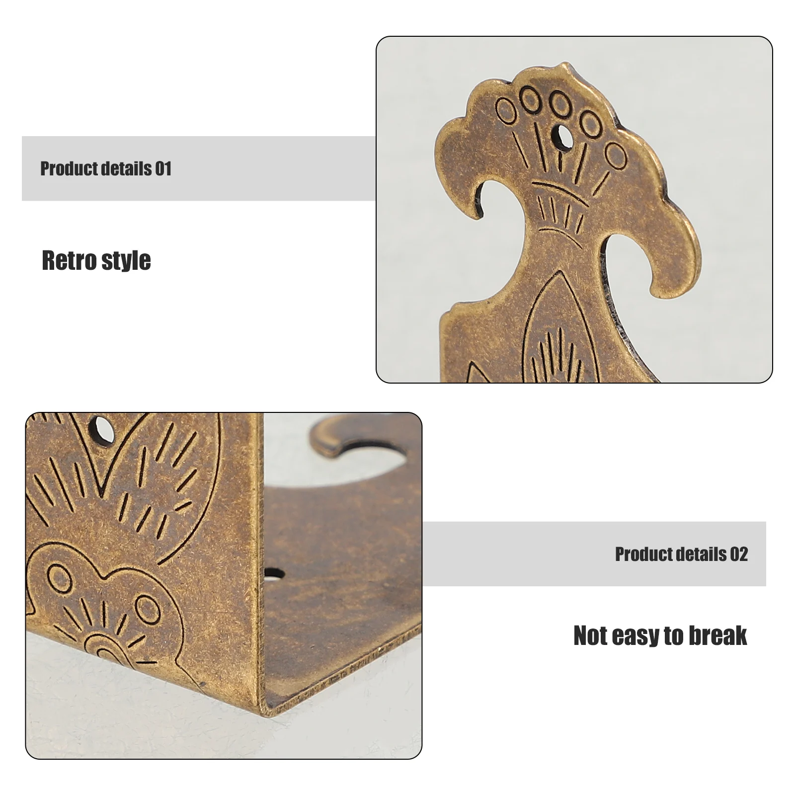 

Chinese Style Corner Protector Jewelries Box Protective Guard Wood Box Corner Protector Wood Box Corner Protector