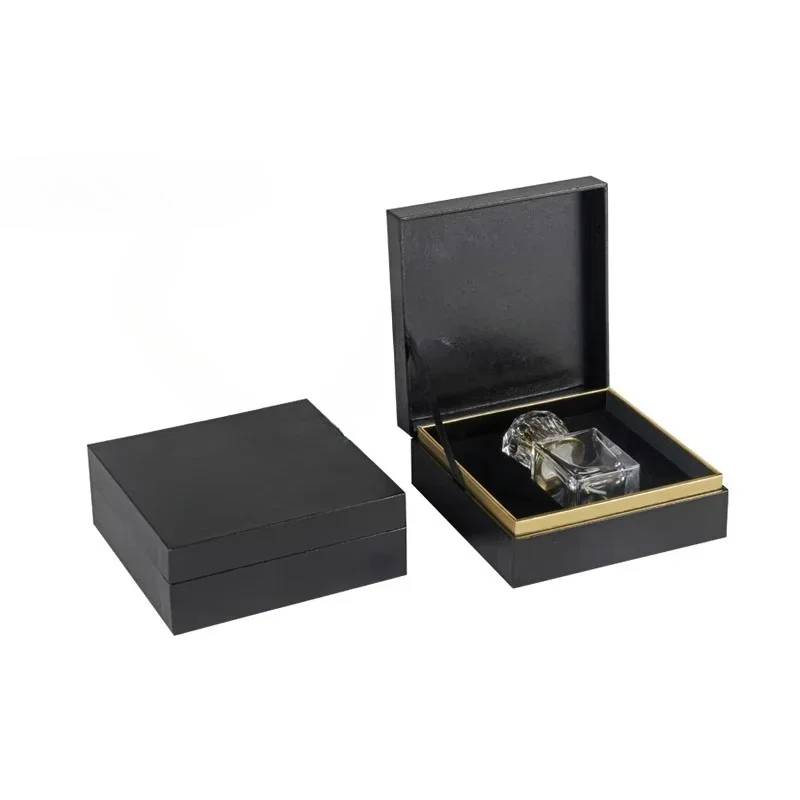 Luxury Wood Perfume Box Laser Printed Walnut Storage Gift Packaging Perfume Jewelry Chocolate Candle