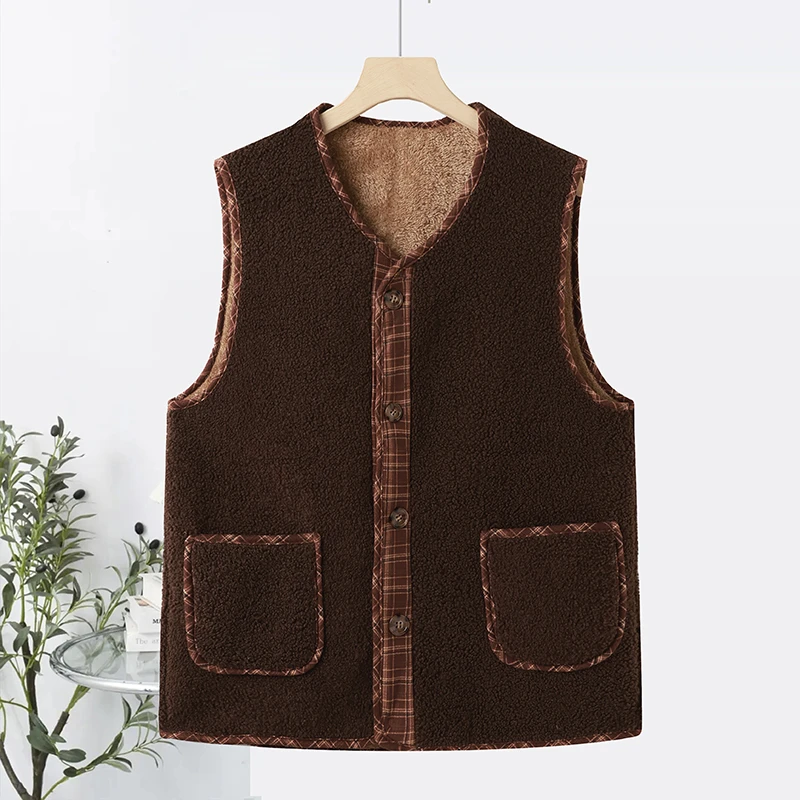 

Утепленный женский жилет Thiened Fce 2025: новая осенне-зимняя коллекция, теплая верхняя одежда с дизайнерскими подплечниками, стандартная длина, на одной пуговице