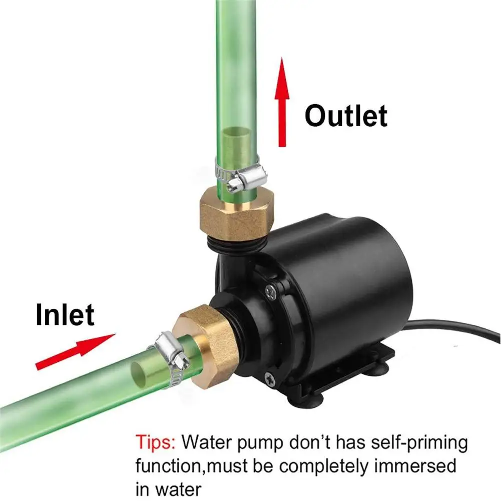 Không Chổi Than Máy Bơm Nước 800L/H Vận Động Dưới Nước Cá Lưu Thông Nước Bơm Chống Thấm Nước