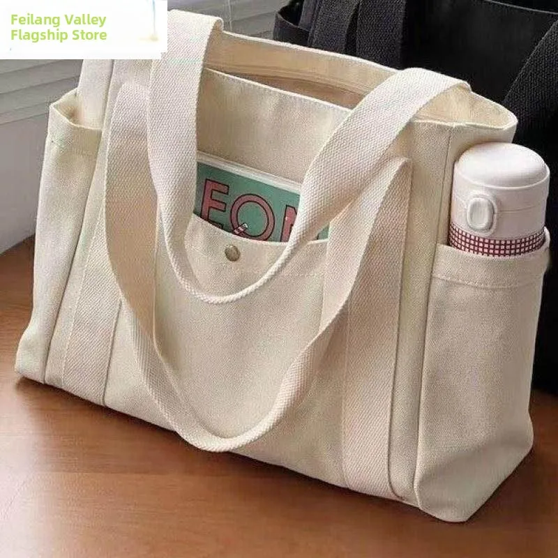 

Large Capacity Canvas Bag Women's Tote Bag 2026 New Style for Work And Outdoor High Aesthetic Commuting Versatile Ladies Bag