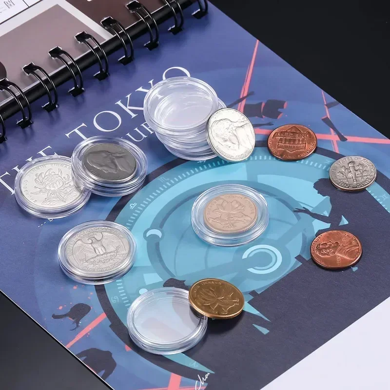 10/20 Pcs 18-40mm Transparent Plastic Coin Capsules Coin Storage Capsules Protective Case Coin Storage Case Collector Case