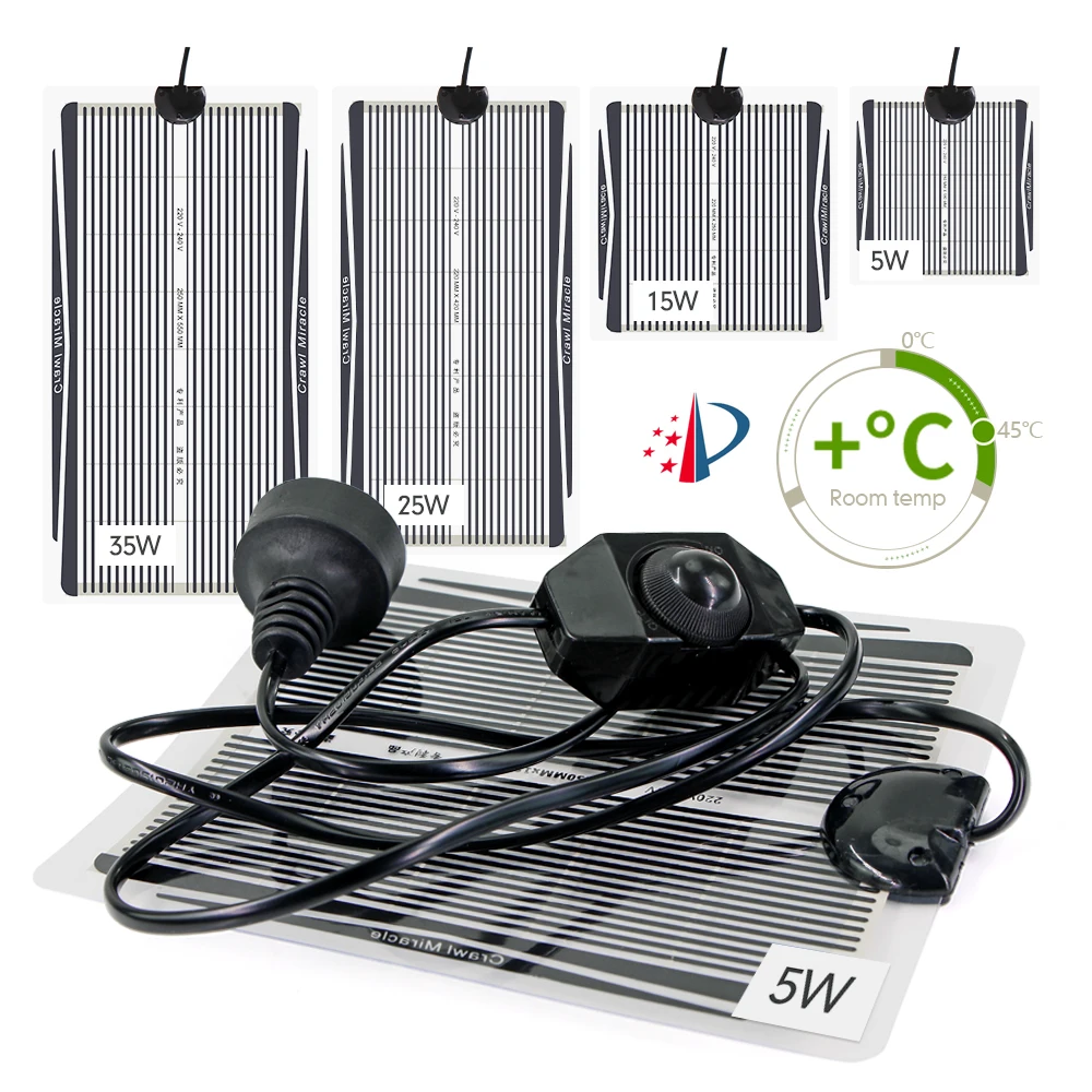 EU/AU/UK/US Graphene Material Fast Thermal Conductivity Material Animal Plant Heating Pad Knob Adjustment Temperature Controller