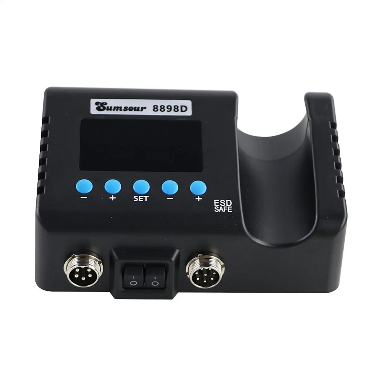 AB06  8898D Hot Air Rework Soldering Station Digital Temperature Adjustable Electric Soldering Iron Welding Tools EU Plug