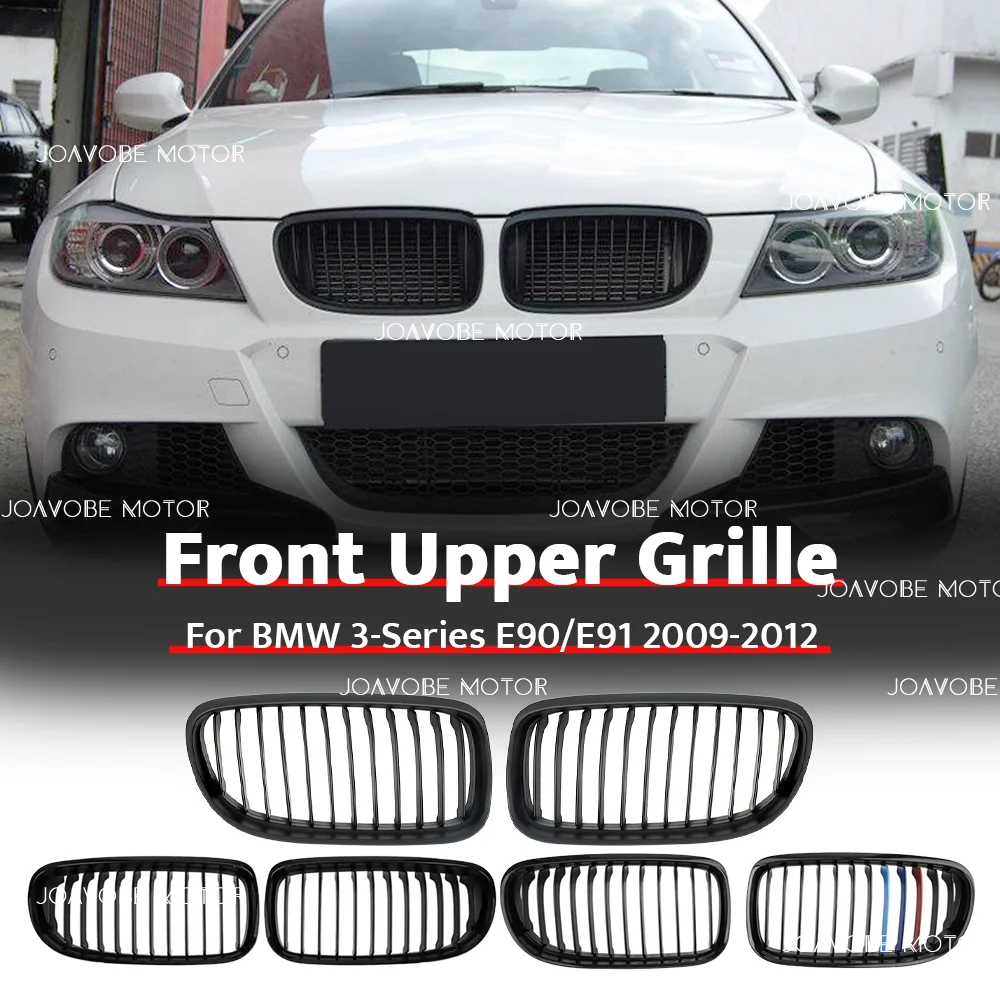 

Glossy Black Matte Black Glossy M-Color Single Line Style Front Bumper Grille For BMW 3-Series E90 E91 2009-2012
