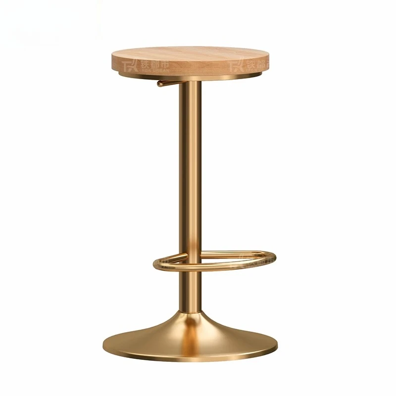 

Bar chair Solid wood lifting rotation Modern simple home front desk chair checkout page Bar beauty stool