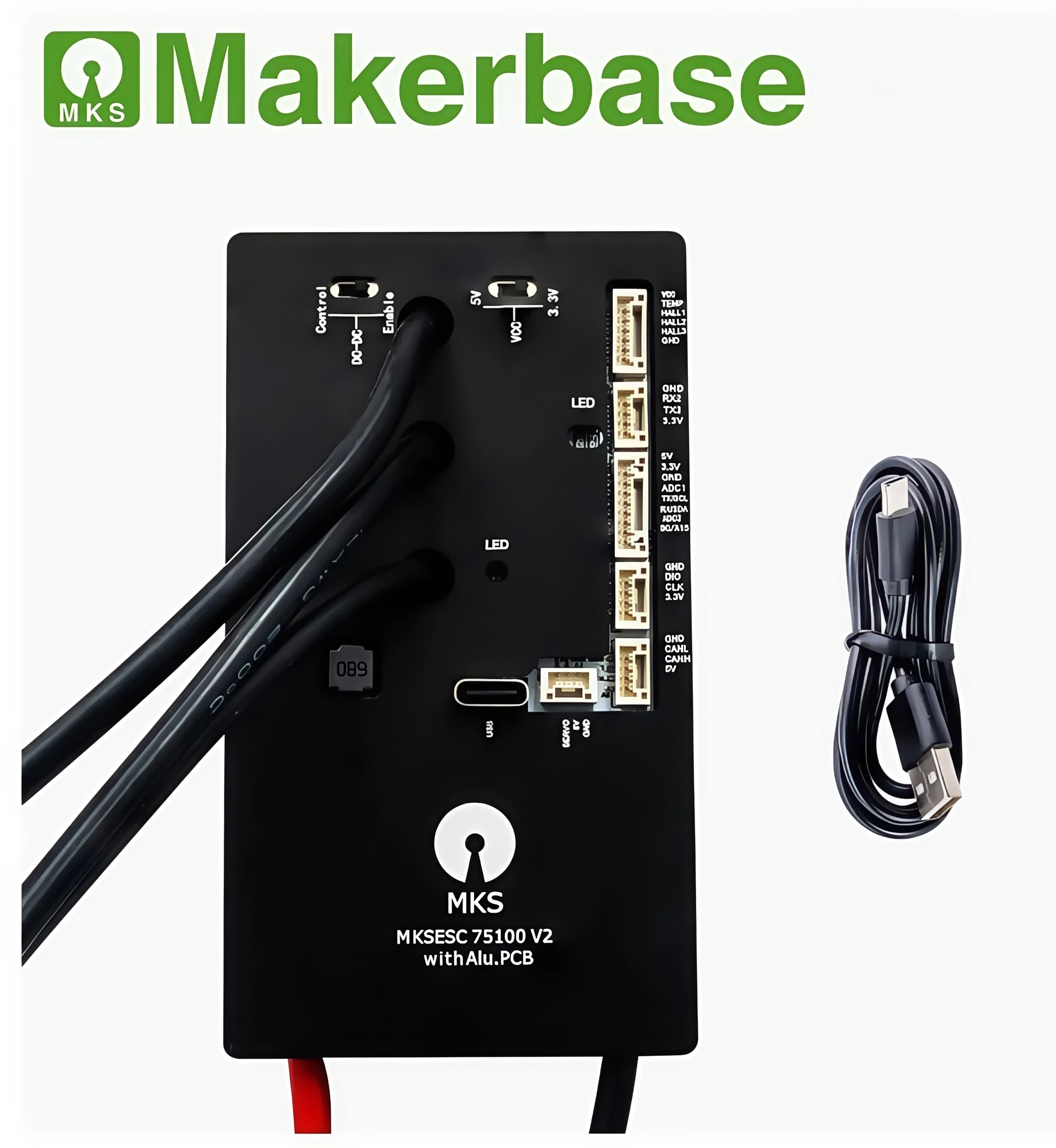 

Makerbase VESC 75V100A V2 MKSESC 75100 V2 Бенджамин ESC Модель самолета FOC Бесщеточный двигатель VESC75