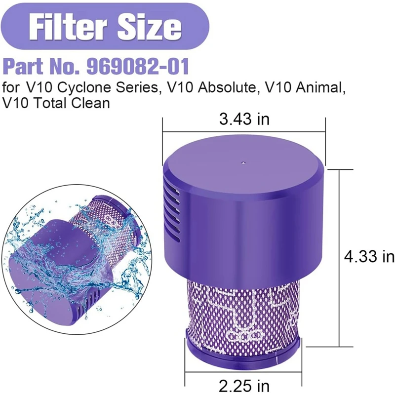 Dust Container With Filter Replacement Parts For Dyson V10 SV12 Animal And Absolute Vacuum Cleaner Accessories Dustbin