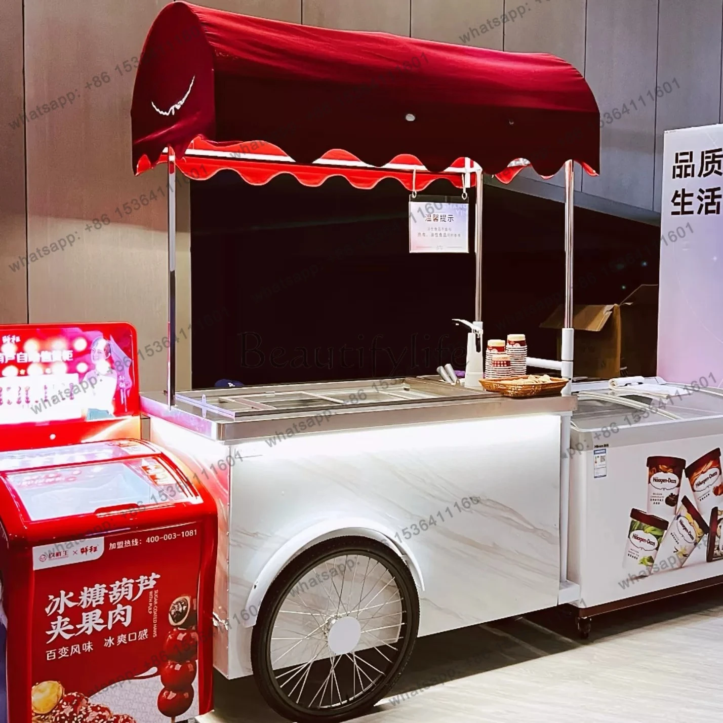 Ice cream display truck mobile sales commercial stall drainage promotion custom float