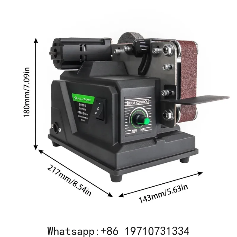 

Mini Belt Sander, 180W Electric Sander with 10pcs 533*30mm Sanding Belts, Suitable for Makita 18V battery