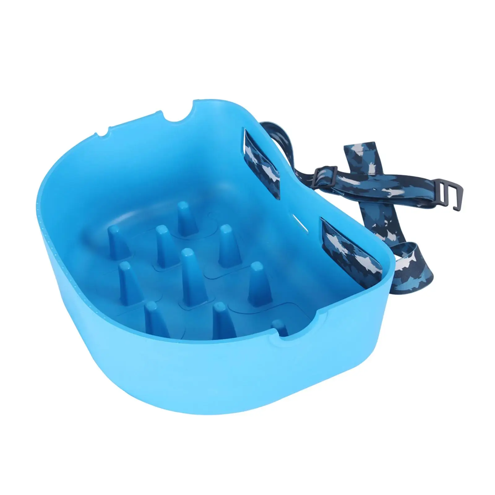 Floating Stripping Basket for Fly Fishing with 11 Cones Super Light Anti Tangle Line Tray Bag Quick Release Belt for Outdoor
