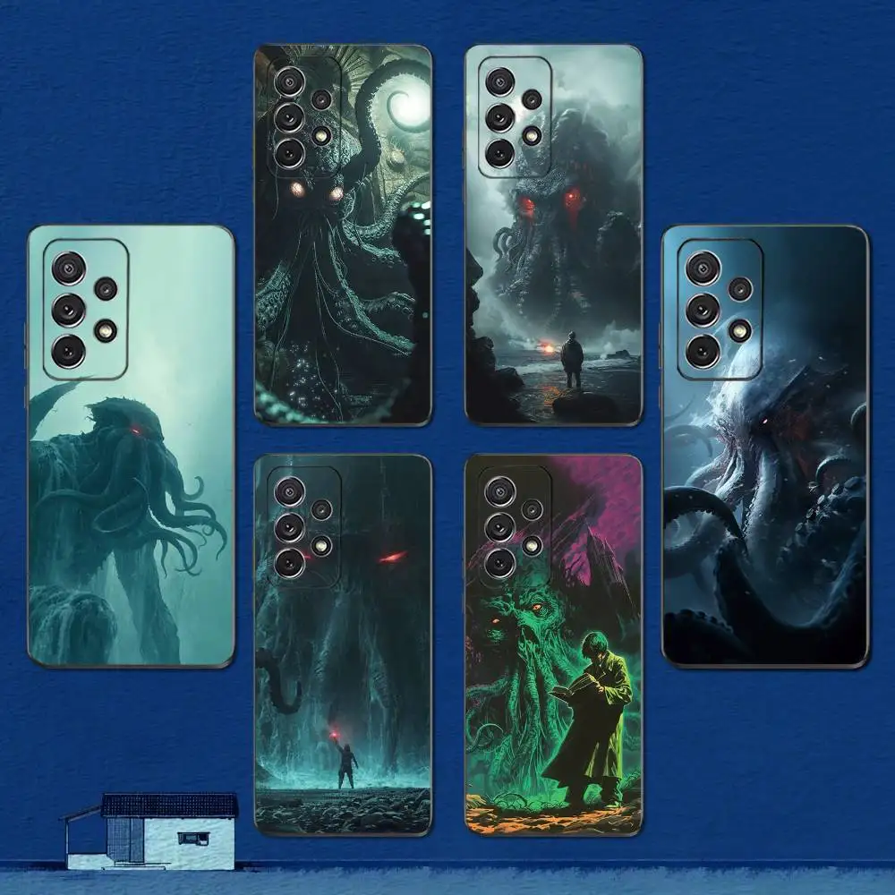 

Weird Mythos Cthulhu Phone Case For Samsung S22,S21,S20,S10,S9,S25,S24,S23,Ultra,FE,Plus,Lite,Soft Silicone Black Cover
