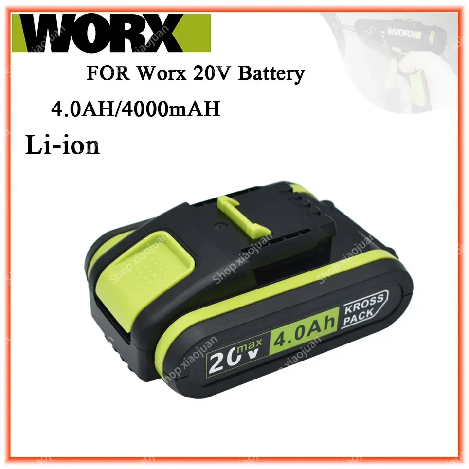 

New Power Tools Rechargeable Replacement Battery 20V 4000mAh Lithium for Worx WA3551 WA3553 WX390 WX176 WX178 WX386 WX678