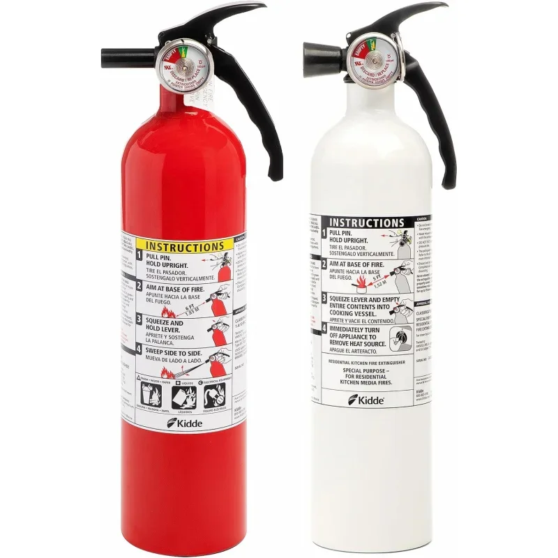 Fire Extinguishers for Home & Office Use, 2 & , 1-A:10-B:C, Dry Chemical , Red, Mount