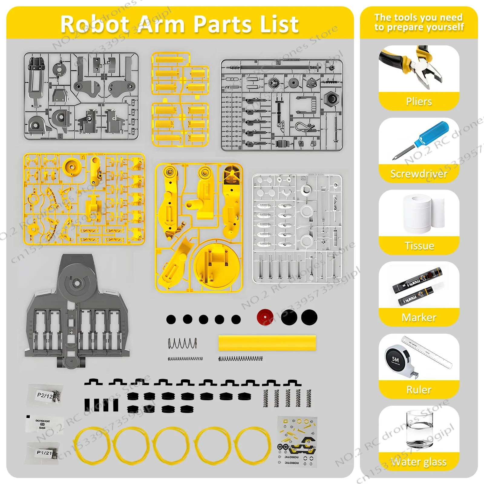 Fai da te 3 in1 assemblato esplora bambini Robot idraulico braccio meccanico esperimento scientifico ingegneria Puzzle giocattolo Set per regalo per