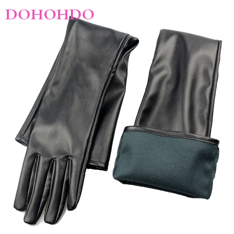 2026 50 سنتيمتر شاشة تعمل باللمس الجلود اضافية طويلة قفازات إطالة الرقص الجلود وسادات الكوع أسود مثير ملهى ليلي السيدات قفازات Perчатки #6