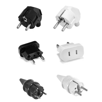 EU-stekkeradapter Oplaadbare stekker 4,0 mm mannelijke stopcontacten Schuko Duitsland Frankrijk Adapter Verlengsnoer Connectorstekker