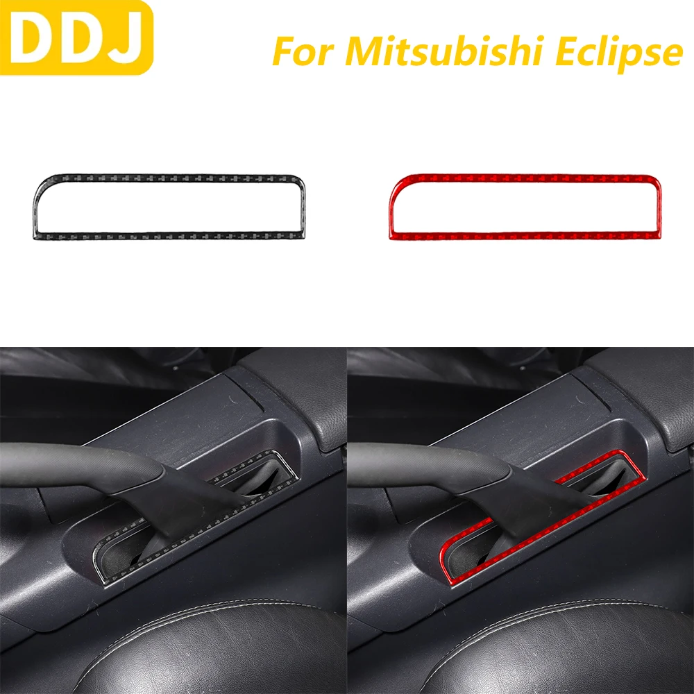 For Mitsubishi Eclipse 2006-2012 Carbon Fiber Gear Shift Handbrake Panel Frame Trim Cover Car Accessories Decoration Sticker