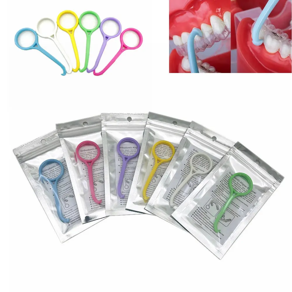 

1/6pcs Dental Brace Extractor Removal Tool Hook Orthodontic Aligner Remove Invisible Removable Braces Clear Aligner Oral Care