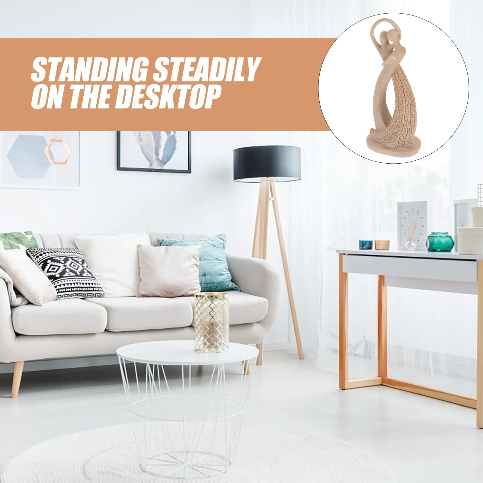 

Abstract Resin Couple Sculpture Lover Hugging Statue Desktop Ornament Romantic Bedroom Decoration Wedding Gift