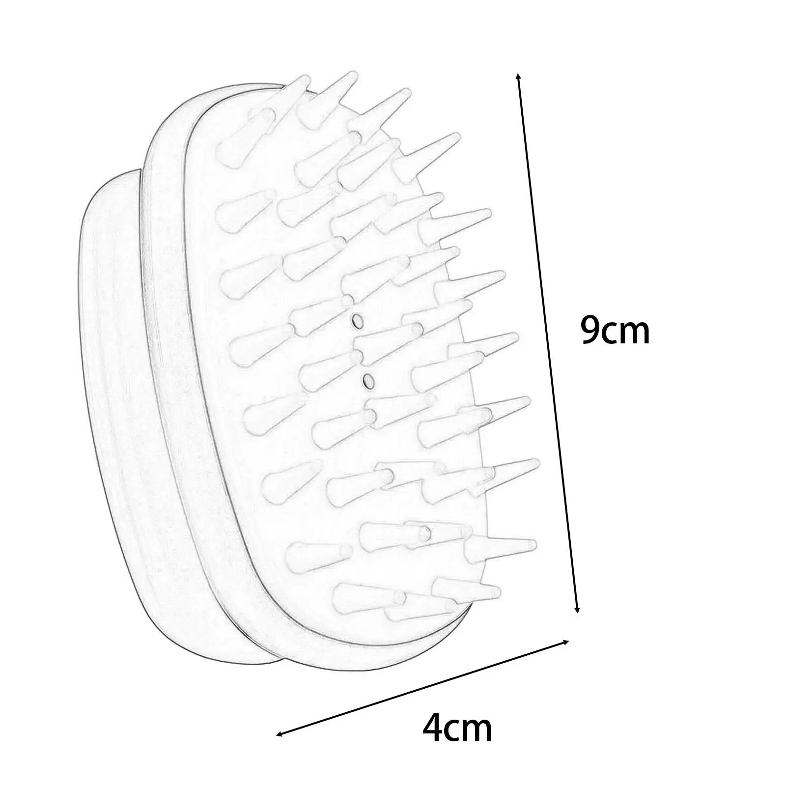 Masajeador de cuero cabelludo para hombres y mujeres, masajeador de mano para dormitorio, cabello rizado grueso, cabello húmedo y seco