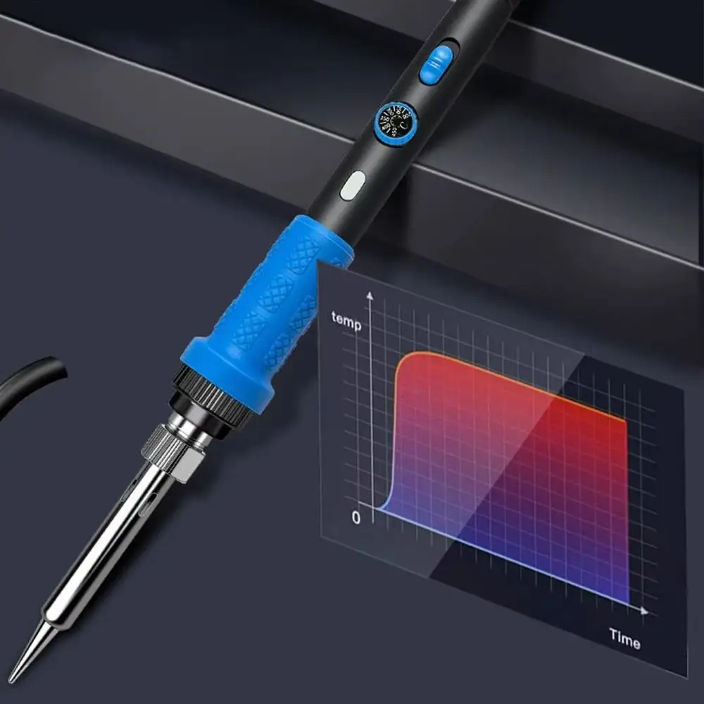 

Новый электрический паяльник 60 Вт с постоянным контролем температуры, внутренний нагрев, керамический нагреватель с индикатором, паяльные жала