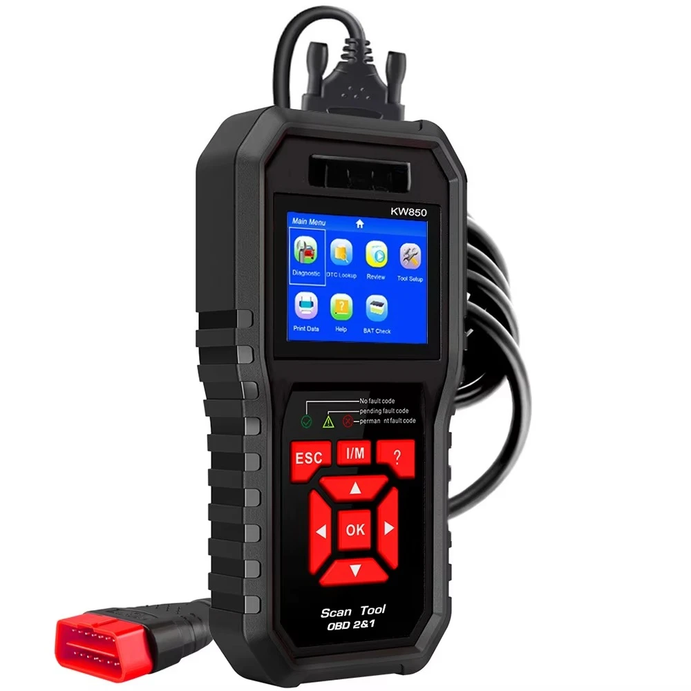 

Автомобильный инструмент Профессиональный сканер KW850 для автомобилей с профессиональным сканером OBD2 считыванием I/M