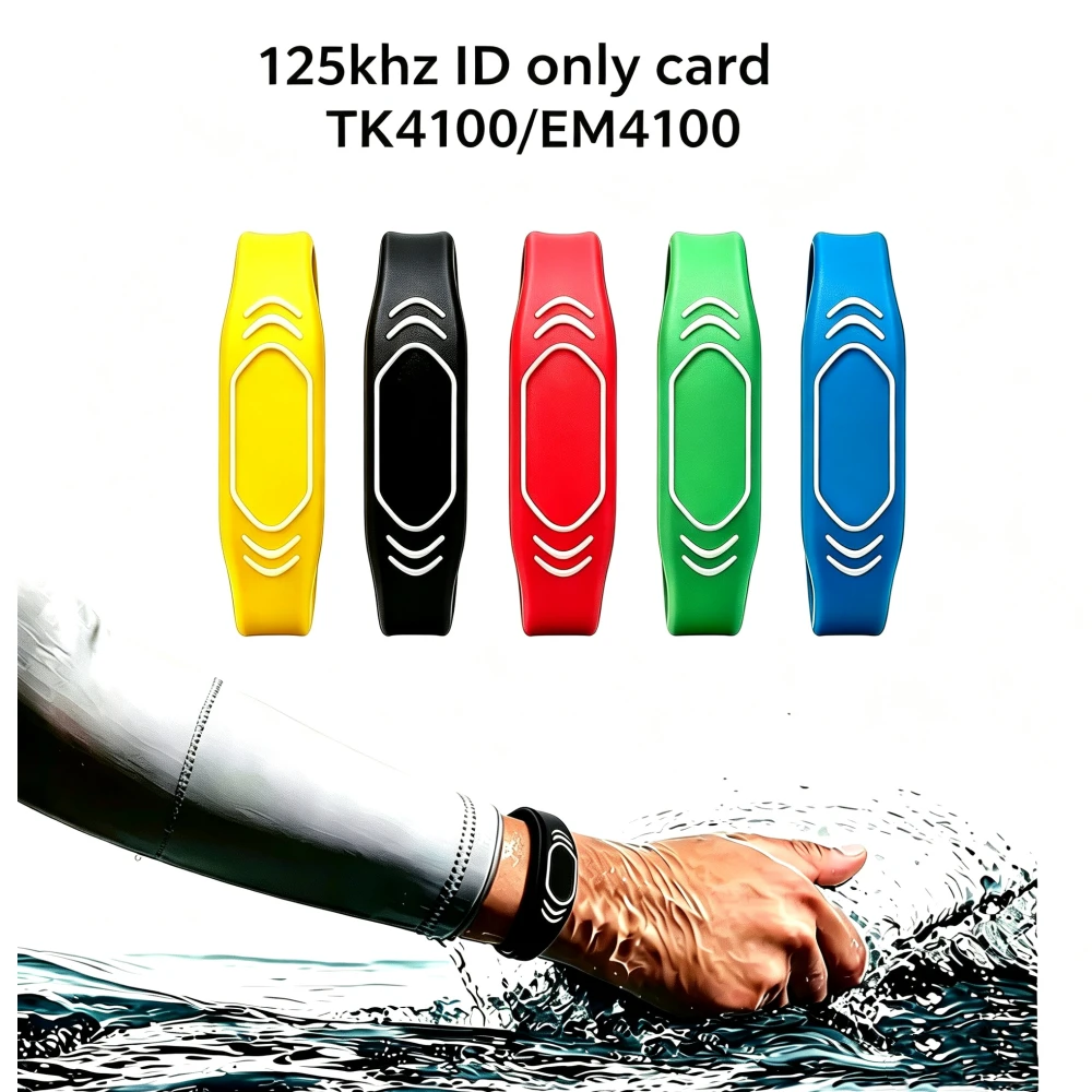 1Pcs 125KHz EM4100 TK4100 Read‑Only RFID Keyfob Wristband Access Control Card ID Chip Proximity Token for Door Entry Security