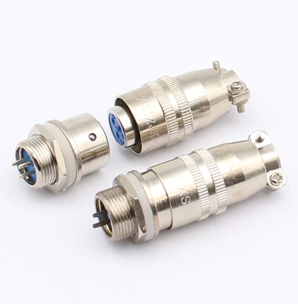 1 Set 12mm Reverse XS12-(2/3/4/5/6/7/8) Screw Aviation Connector Plug,XS12J2Y,XS12K2P,The aviation plug Cable connectors