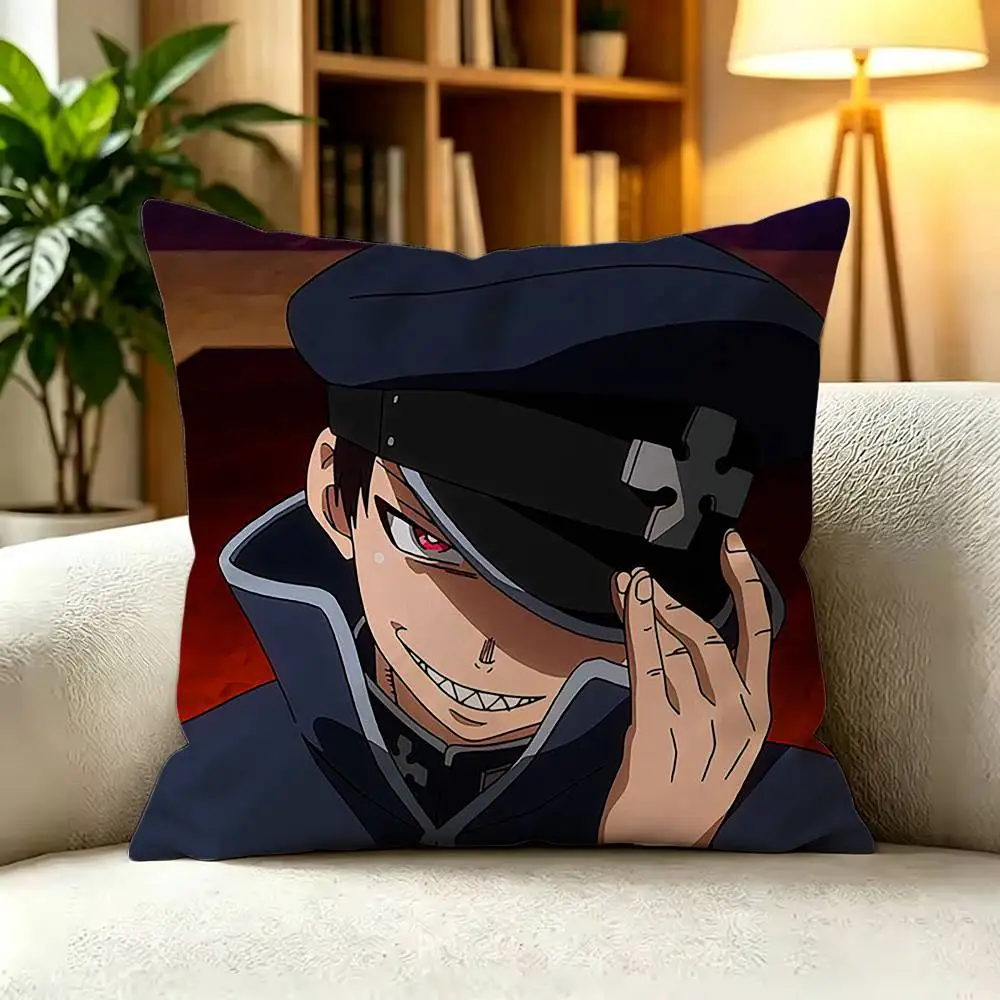 ANIME F-Fire F-Force Pillow Case Living Room Sofa Cushion Cover Suitable For Home Bedroom Room Decoration