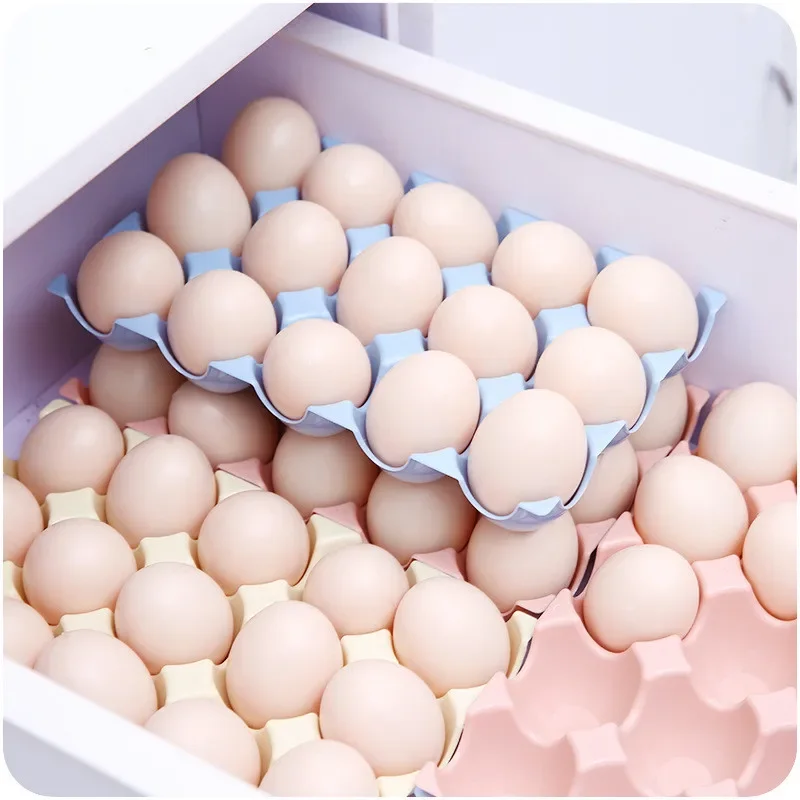 15 Grids Plastic Egg Holder Refrigerator Eggs Container Case Storage Boxes Refrigerator Rack Storage Baskets Kitchen Accessories