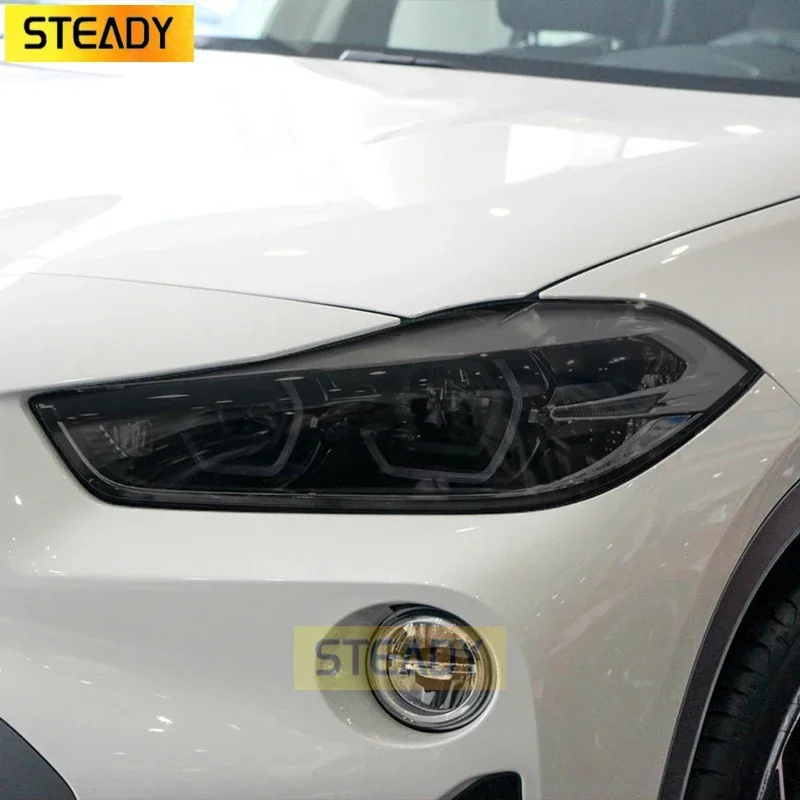 

2 Pcs Car Headlight Protective Film Headlamp Transparent Black TPU Sticker For BMW X2 F39 2017-Present Accessories