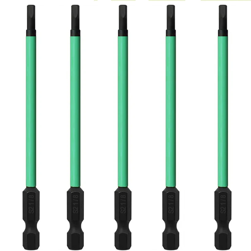 

5Pcs 1/4" Hex Head Allen Wrench Drill Bits Hex Key Drill Bit Set1/8"Magnetic Tips Screwdriver