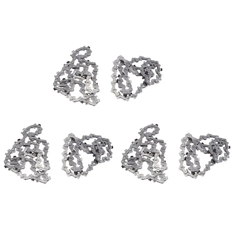 Top Sale 6Pcs 8 Inch Mini Chainsaw Chain Replacement Guide Saw Chain For 8 Inch,1/4Inch LP Pitch 47 Drive Links Fits For Chainsa
