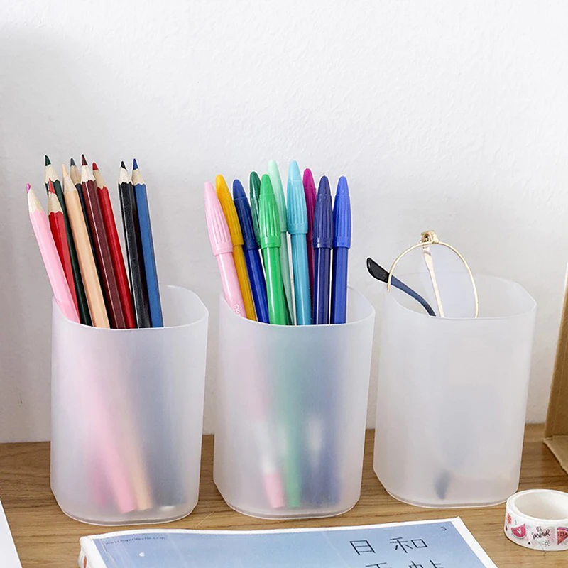 1pc Cosmetic Storage Container Make Up Organizer Plastic Makeup Brush Pot Storage For Cosmetics Holder Desk