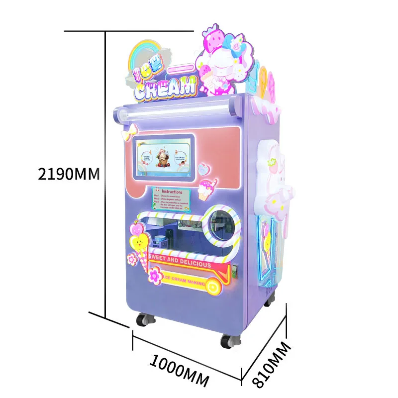 Best Selling Soft Ice Cream Vending Machine Commercial  Snow Ice Cream Machine