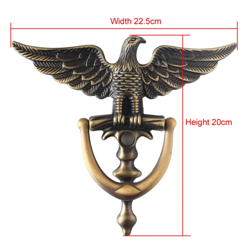 Zinc Alloy Antique  European Style Eagle Head Door Knocker Door Knockers Home Decor Ring Furniture Handle Hardware