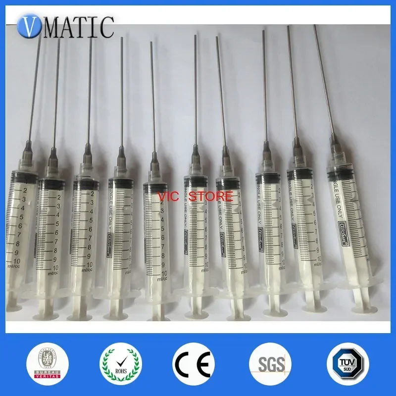 ‌10-Pack Lab-Grade Syringe Kit 10ml | 16G Luer Lock PP Dispensing Needles +FS for Resin/Adhesive/Cosmetics‌