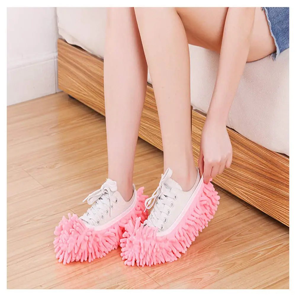 

Chennel Lazy Mopping Slippers Cover Clean Floor Removable And Washable Floor Slippers Foot Socks Protection Wooden Floor Slipper