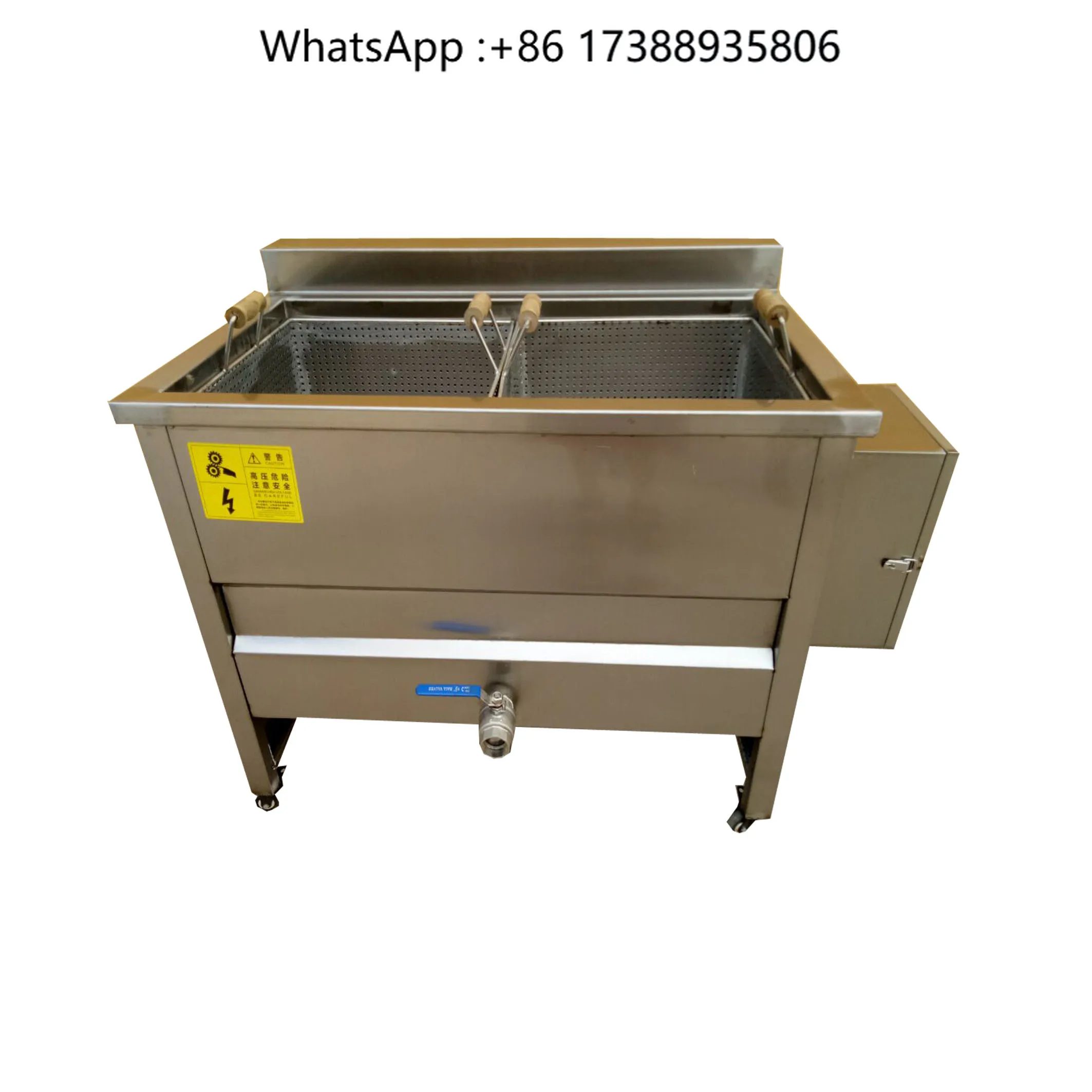 Double tank Vegetable Precooking Machine/Vegetable Blancher/steam Blanching Machine