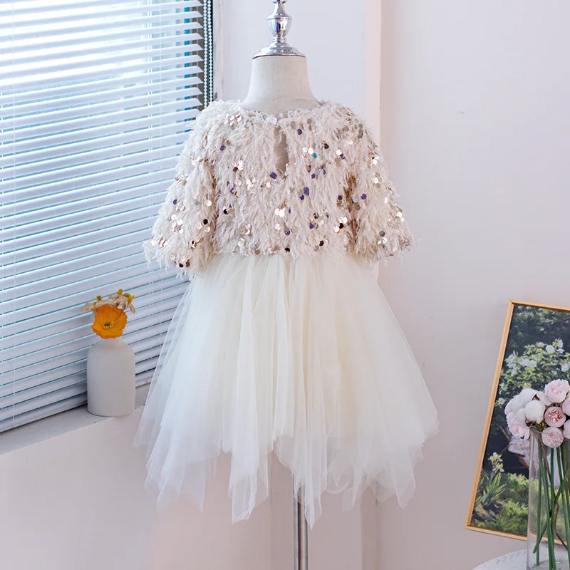 Kid New Girls 2024 Elegant Princess Dresses Luxury Prom Festive Dress For From 2 To 7 Years Baby One Piece Clothes Kids Outfits